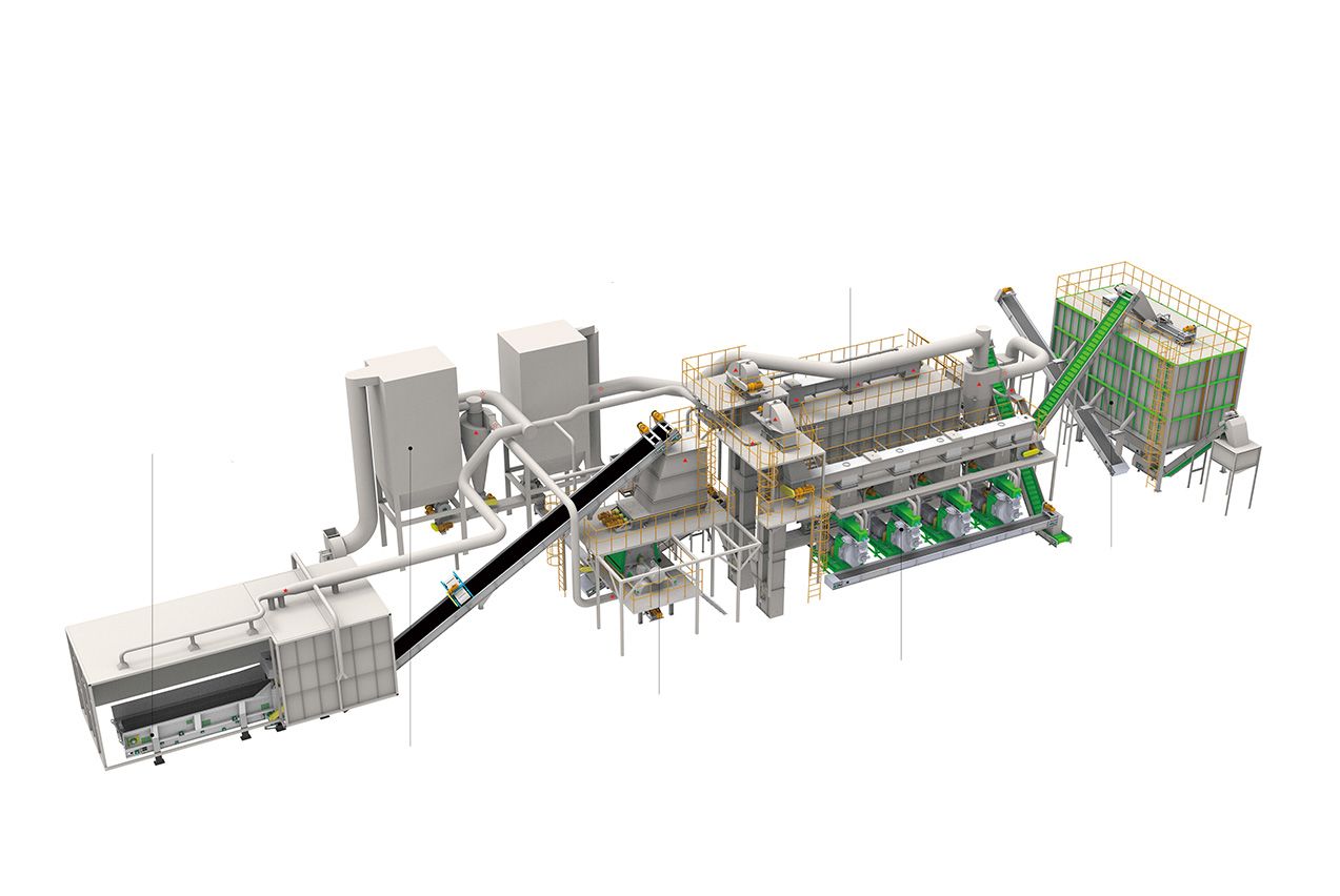 Overview of Kingwood biomass pellet production line equipment deployed in Southeast Asia